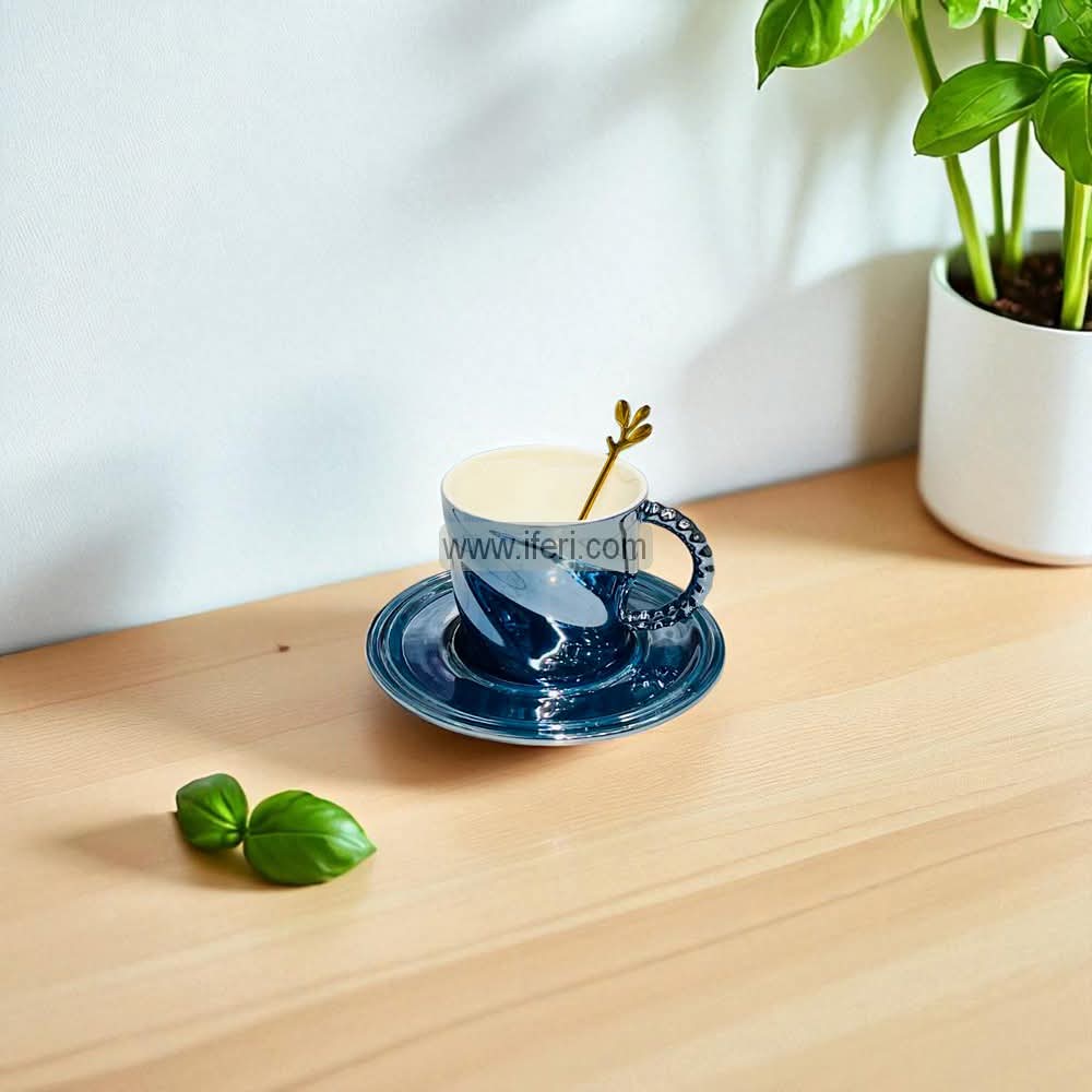 Ceramic Tea, Coffee Cup, Saucer & Spoon Set GA8313