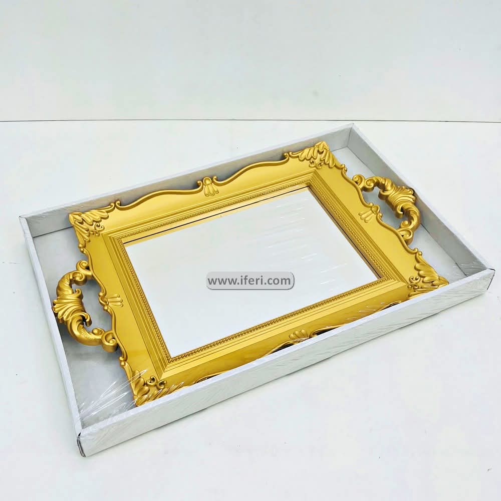 12 Inch Exclusive Fiber & Glass Mirror Serving Tray ARF029