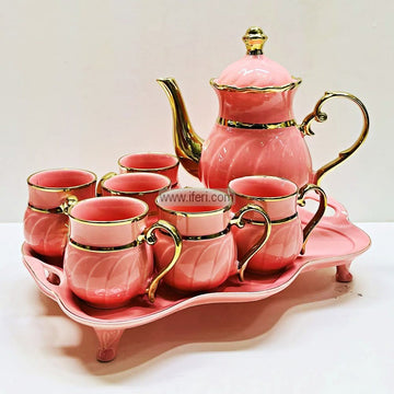 7 Pcs Exclusive Ceramic Tea Pot & Cup Set with Serving Tray HR2021