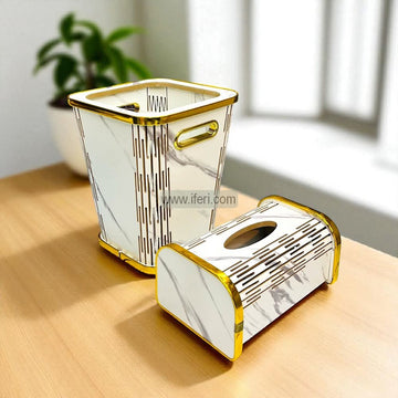 3 Pcs Waste Bin & Tissue Box Set GA8363