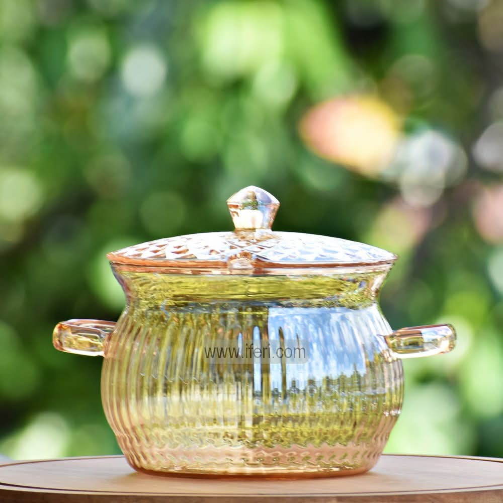 2 Liter Heat Resistant Borosilicate Glass Cooking Pot BS072