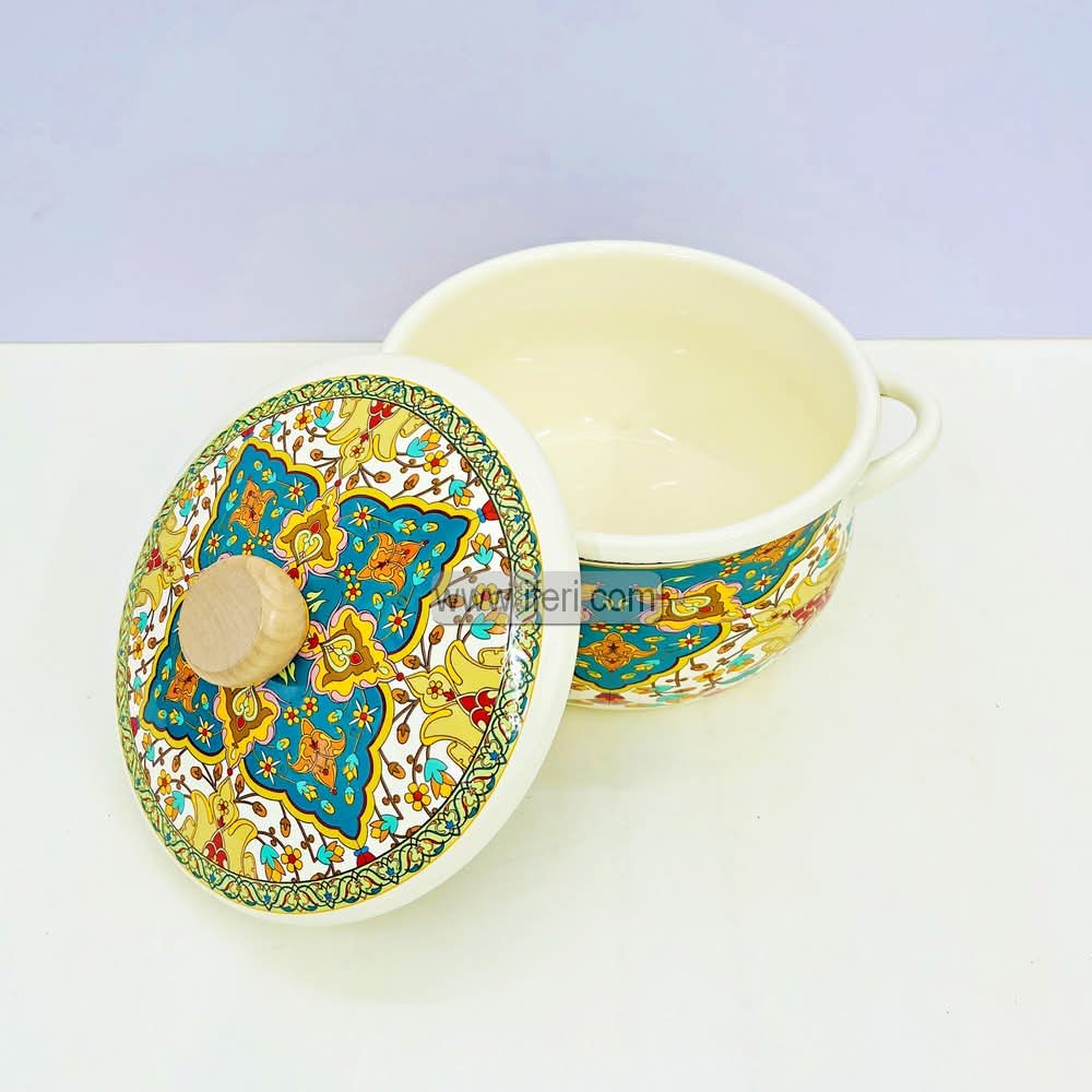 18cm Enamel Serving Casserole with Lid RY3368