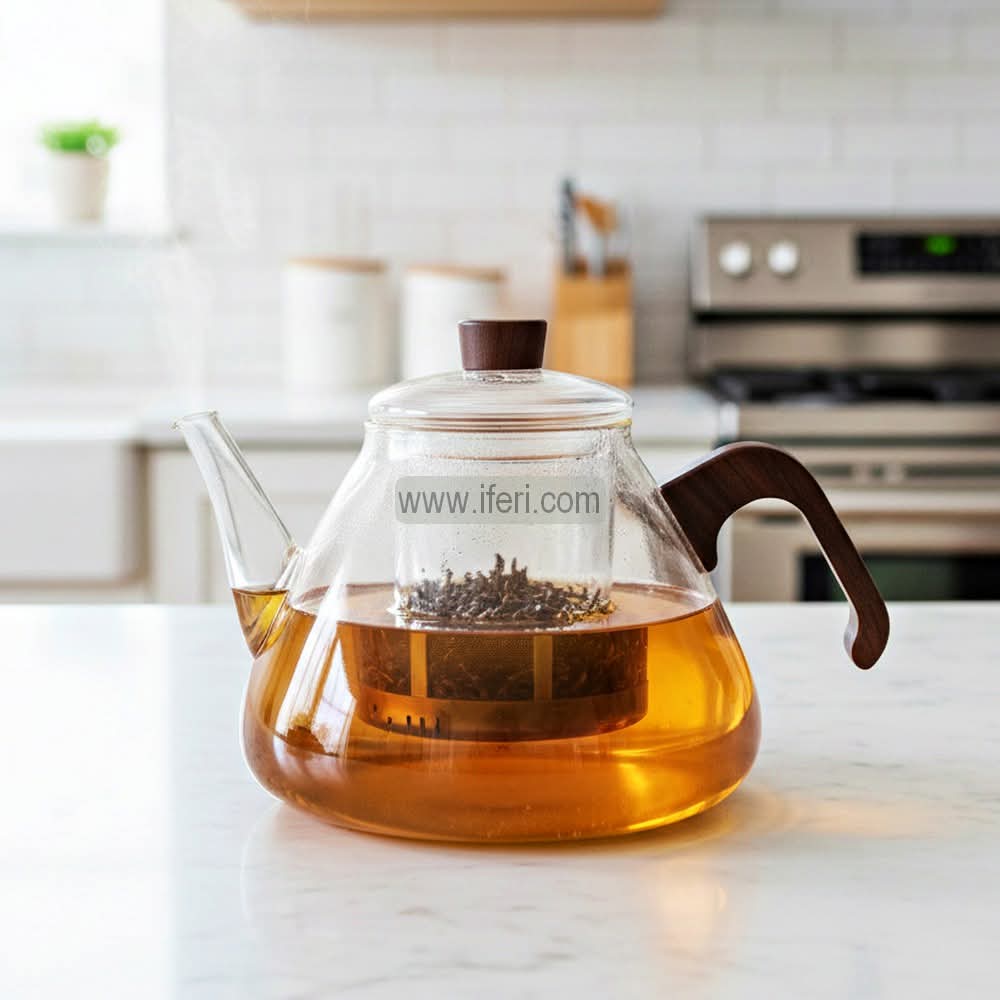 1200ml Tempered Glass Tea Pot with Infuser BDK011