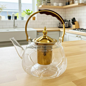 4.5 Inch Tempered Glass Tea Pot / Tea Kettle with Infuser DL6912