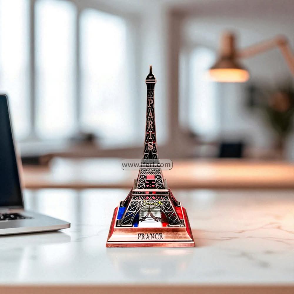 6.5 Inch Metal Eiffel Tower Sculpture Showpiece MT620