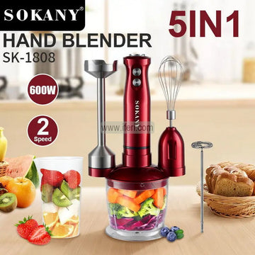 Sokany 600W 5 in 1 Hand Blender SK-1808