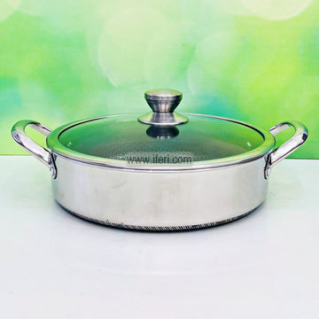28cm Uncoated Honeycomb Design Stainless Steel Non-Stick Cookware / Multipan with Lid SOF006