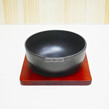 Thicken Stone Bowl Korean Stone Bowl for Induction Cooker with Wooden Tray RY0518 Price in Bangladesh - iferi.com