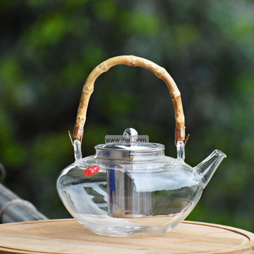 4 Inch Tempered Glass Tea Pot with Infuser RY0144 Price in Bangladesh - iferi.com