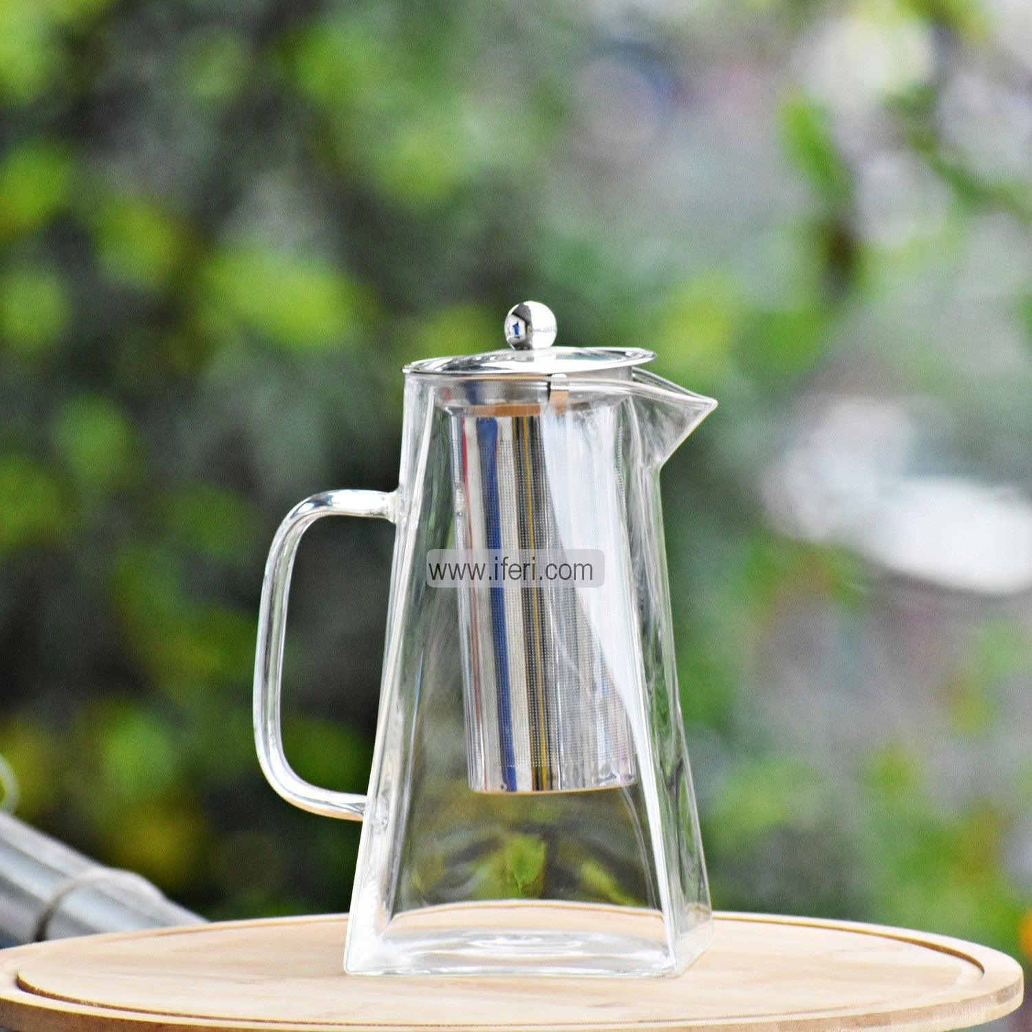 7.7 Inch Tempered Glass Tea Pot with Infuser RY0139 Price in Bangladesh - iferi.com