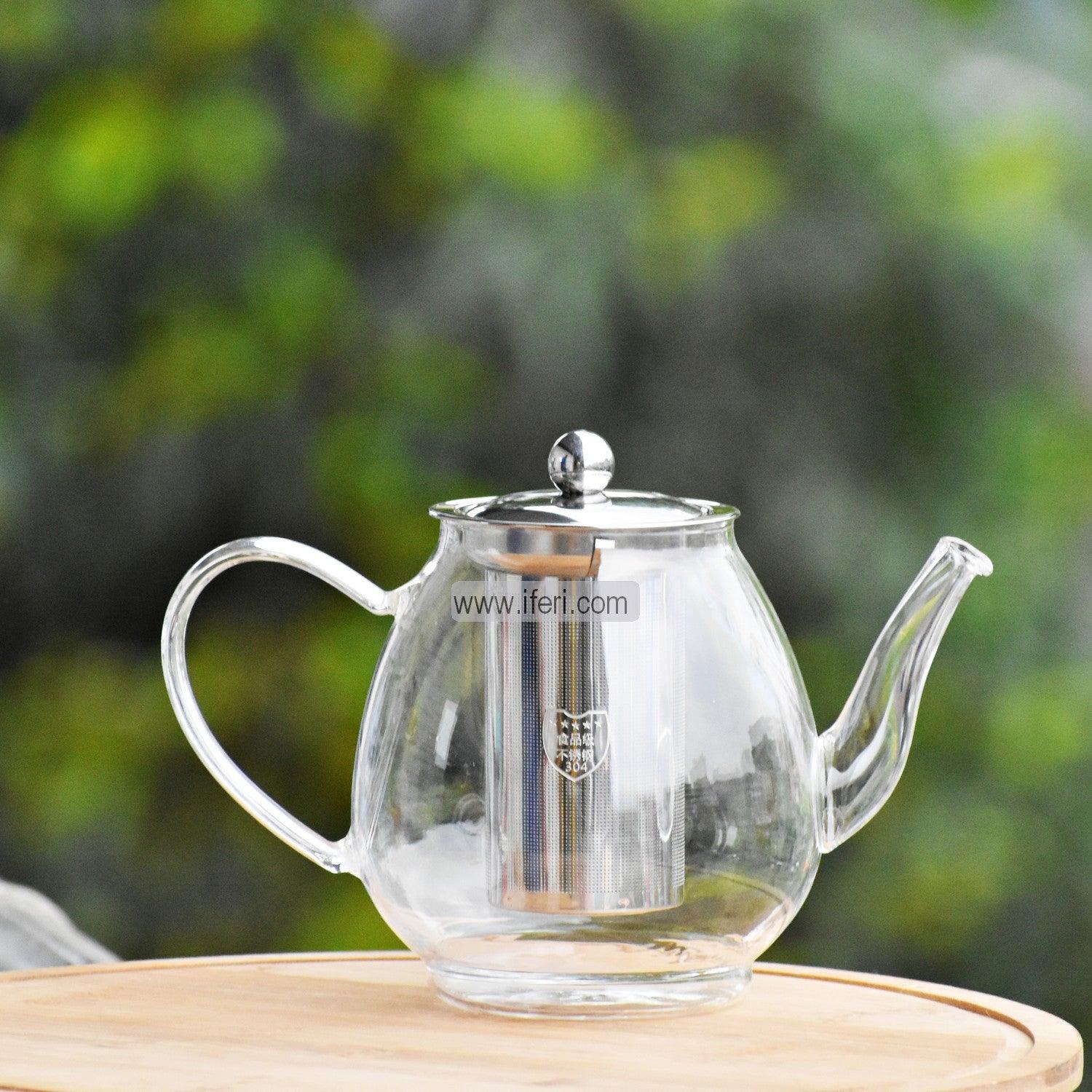 5.5 Inch Tempered Glass Tea Pot with Infuser RY0140 Price in Bangladesh - iferi.com