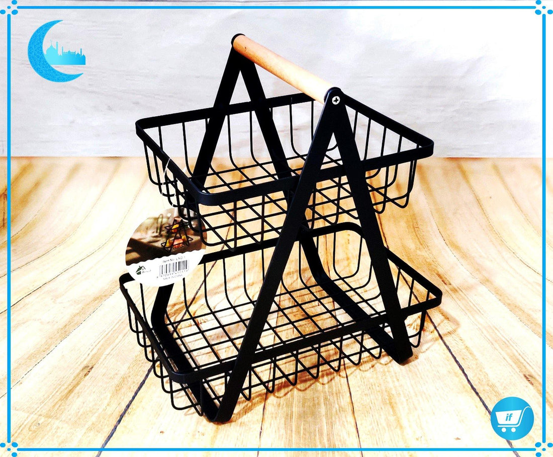 2 Tier Stainless Steel Fruit Basket KSM7860 - Price in BD at iferi.com