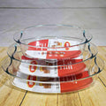 3 Piece Tempered Glass Oval Casserole Set RH0992 - Price in BD at iferi.com