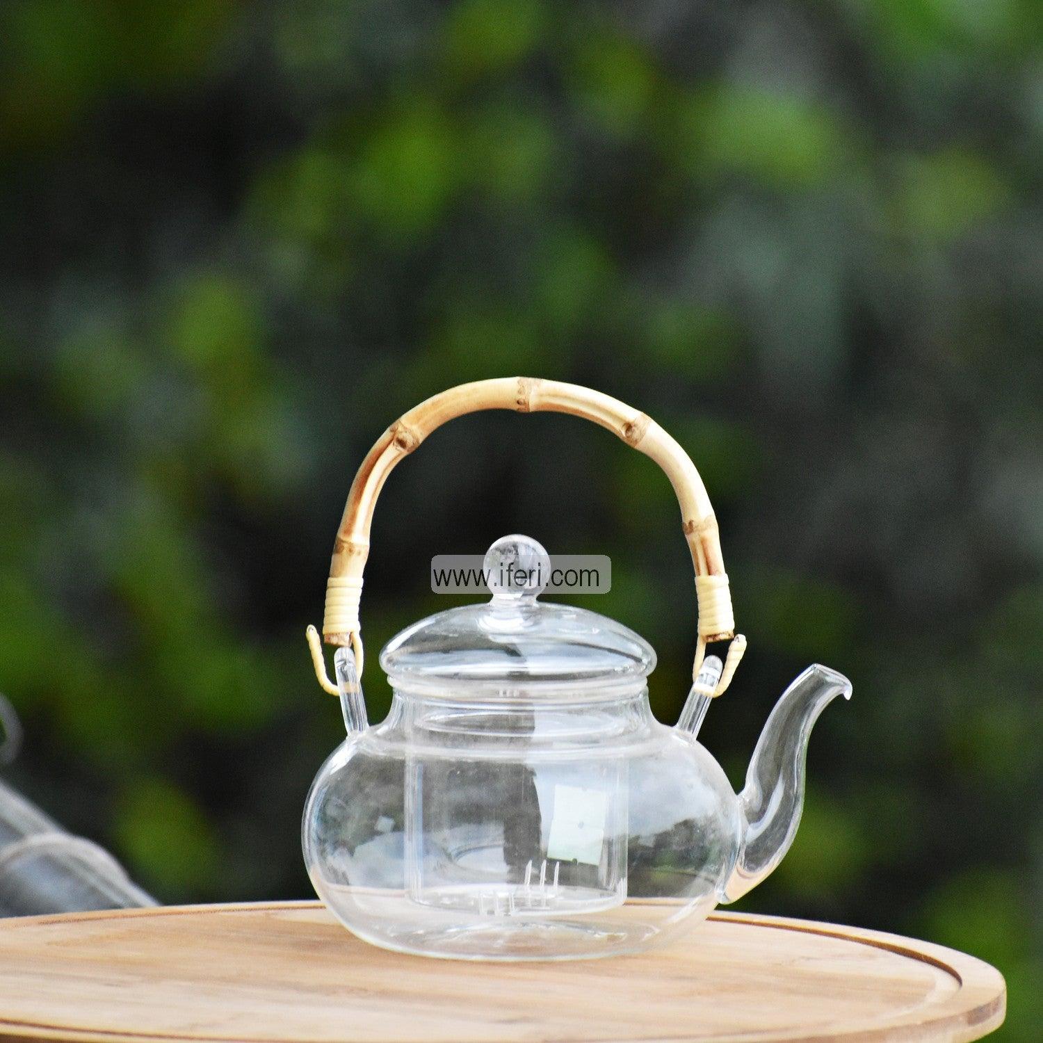 3.5 Inch Tempered Glass Tea Pot with Infuser RY0143 Price in Bangladesh - iferi.com