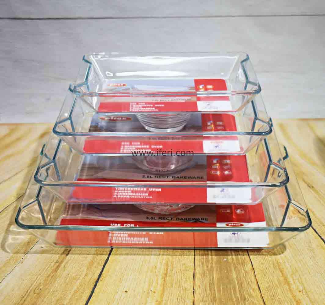 4 Pcs Tempered Glass Oval Casserole Set RH0989 - Price in BD at iferi.com
