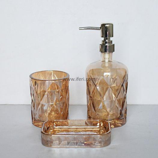 3 Pcs Crystal Glass Bathroom Set UT10138 - Price in BD at iferi.com
