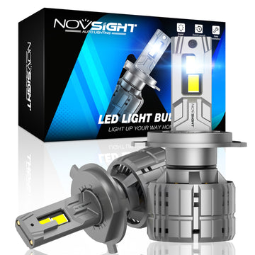 NovSight N60 LED Light H4 Socket For Car (2 pieces) -1 Year Warranty