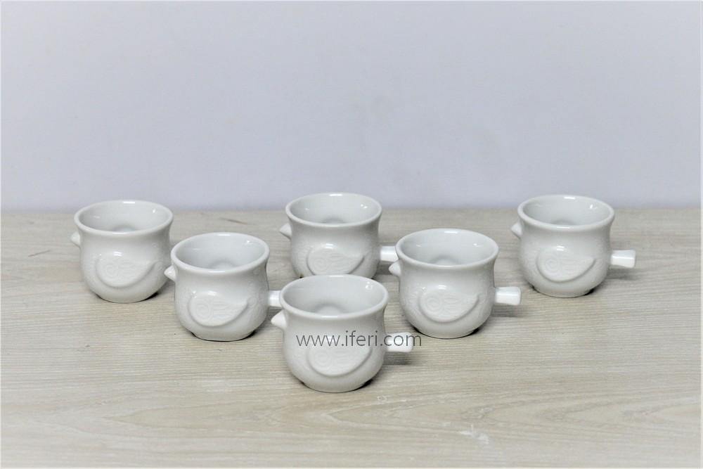 2 Inch 6 pcs Ceramic Boiled Egg Serving Cup UT7010 - Price in BD at iferi.com