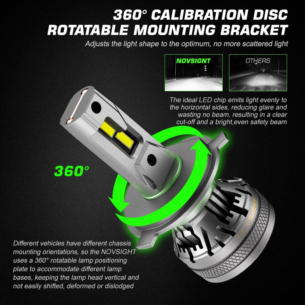 NovSight N37 LED Light H4 Socket For Car or Bike price in Bangladesh