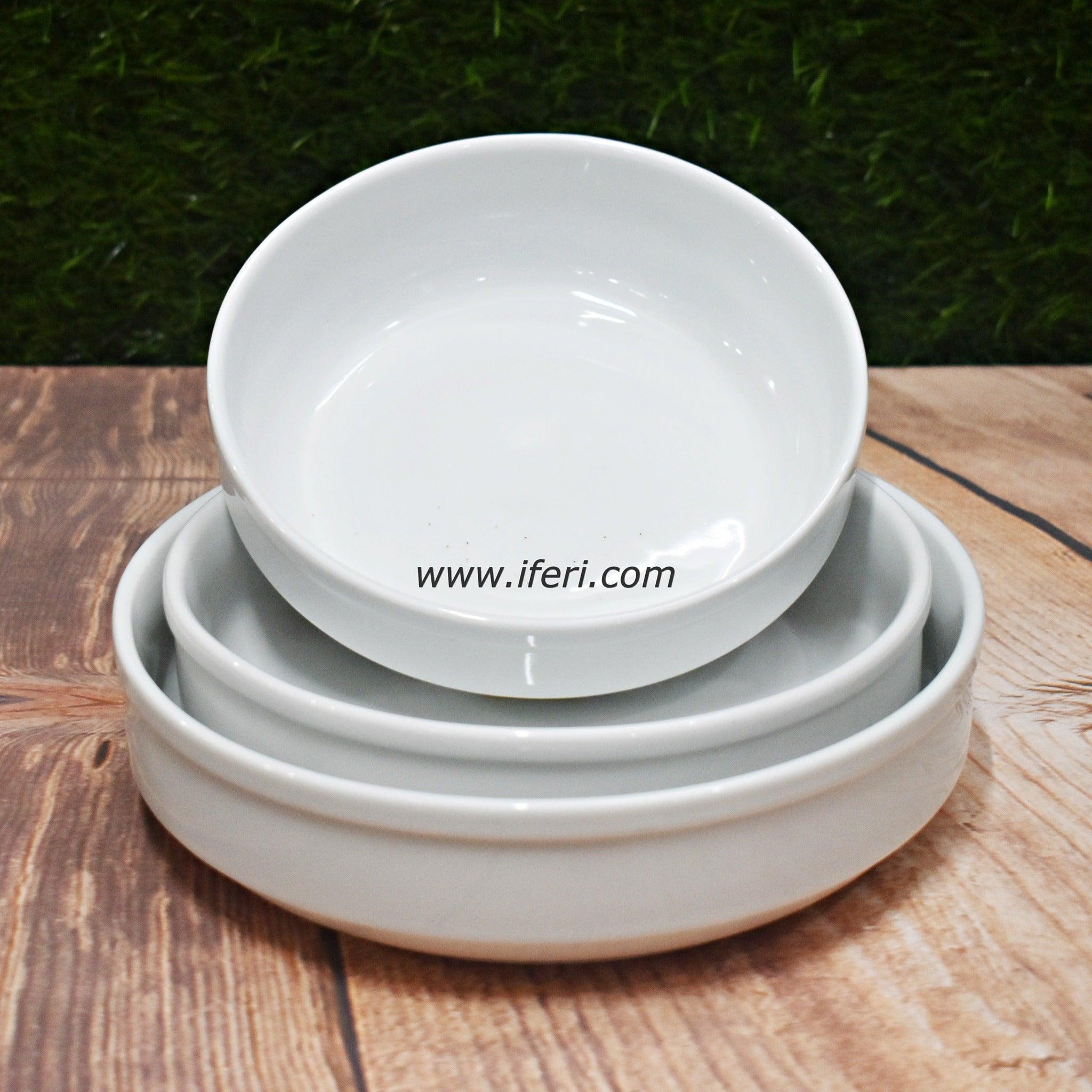 3 Pcs Ceramic Curry Soup Serving Dish SN4871 Price in Bangladesh - iferi.com