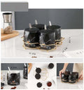 4 Pcs Ceramic Spice Jar Set with Stand & Spoon LB6318 Price in Bangladesh - iferi.com