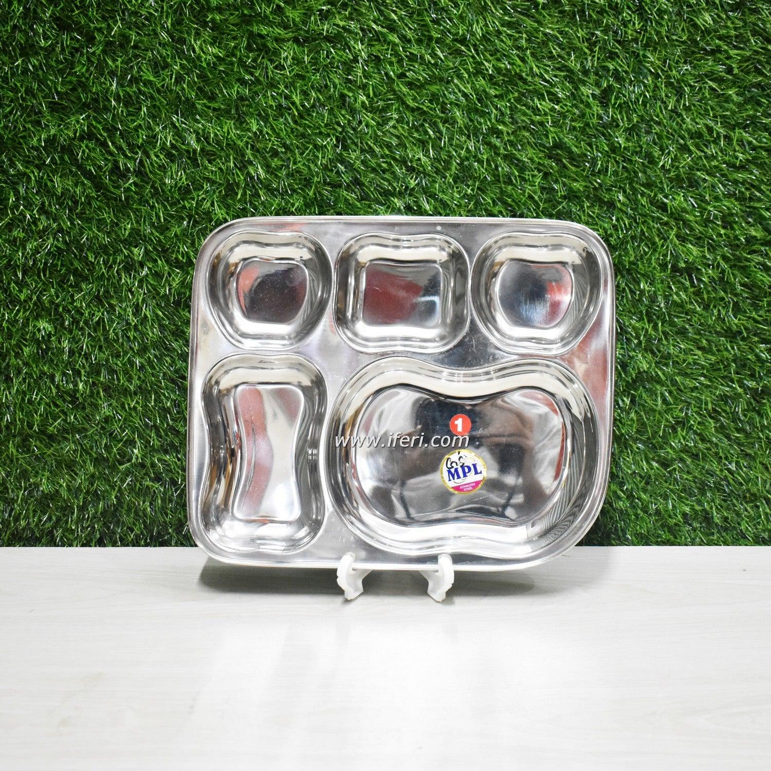 5 Compartment Stainless Steel Thali SN5876 Price in Bangladesh - iferi.com