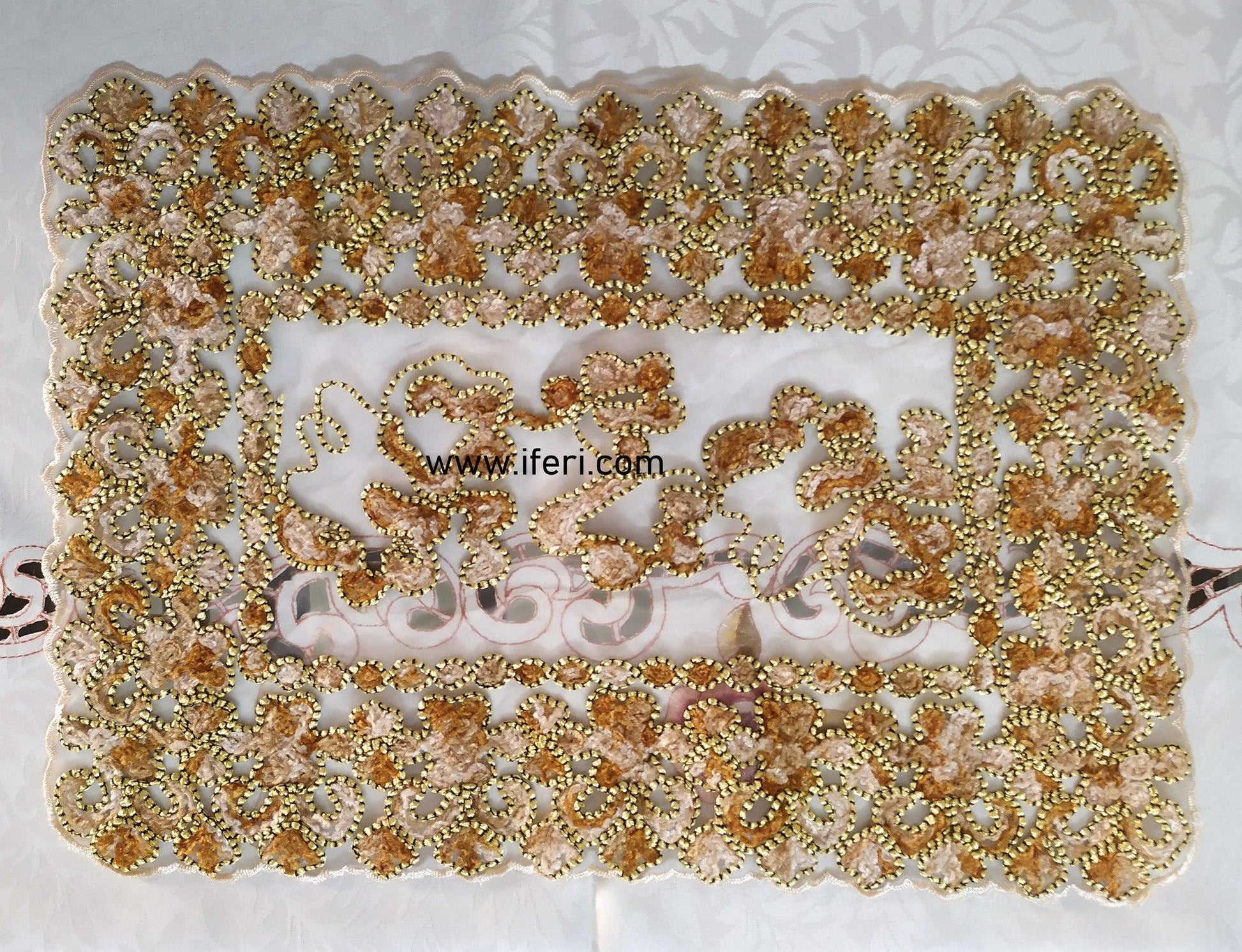 7 Pcs Embroidered Table Mat with Runner RJ1324 Price in Bangladesh - iferi.com
