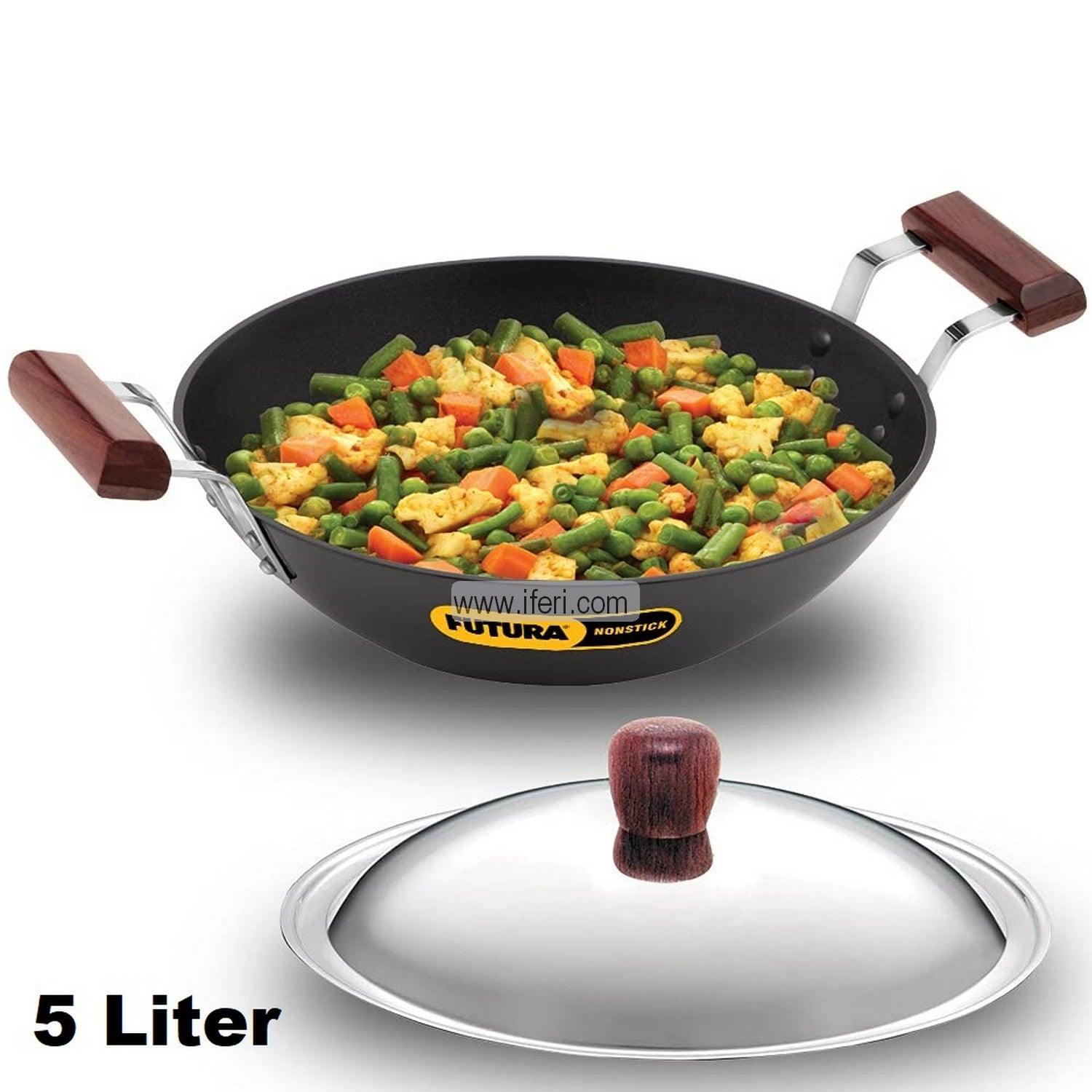 5 Liter Futura Hard Anodised Korai With SS Lid KSM9875-1 Price in Bangladesh - iferi.com