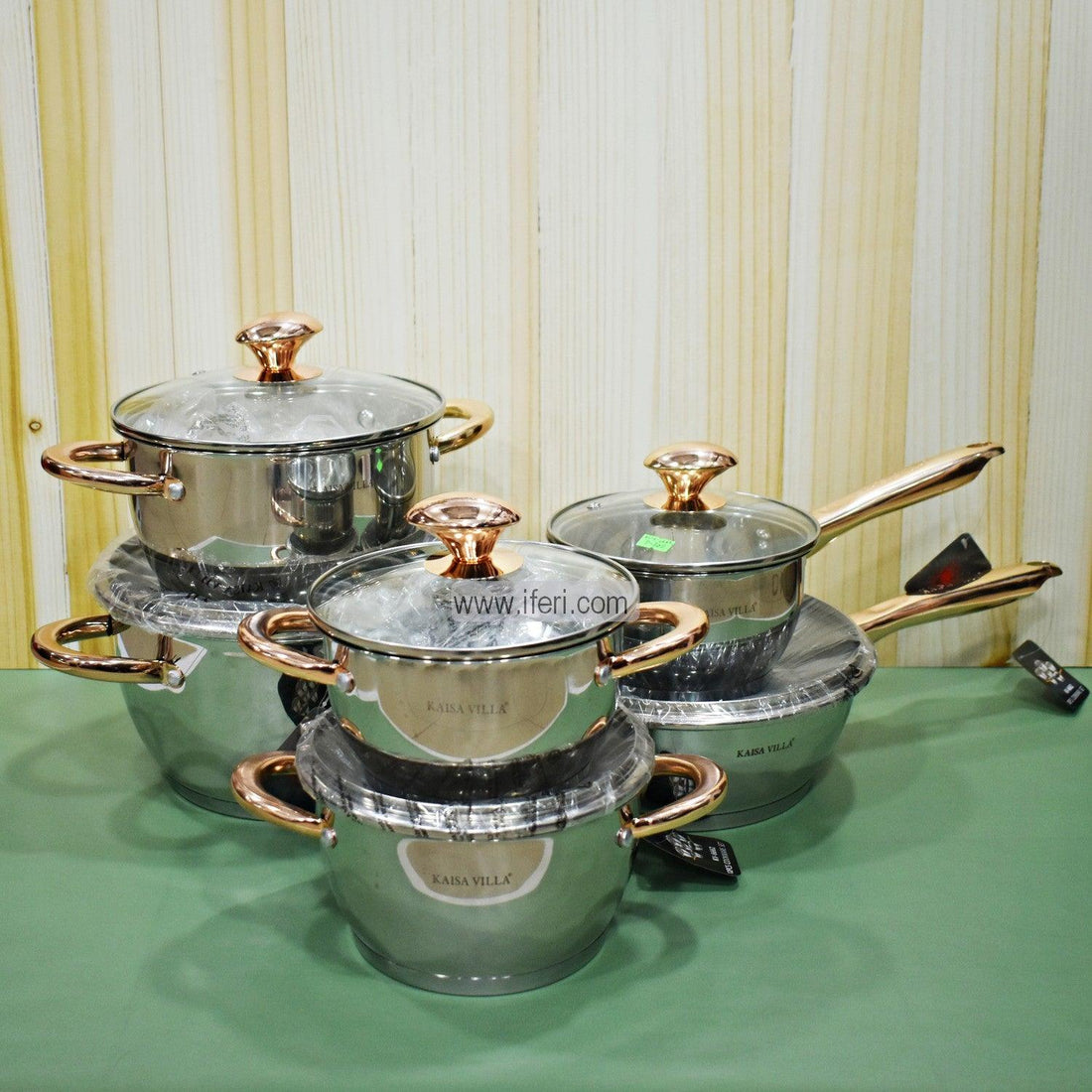 12 Pcs Stainless Steel Cookware Set With Lid KV-6662 Price in Bangladesh - iferi.com