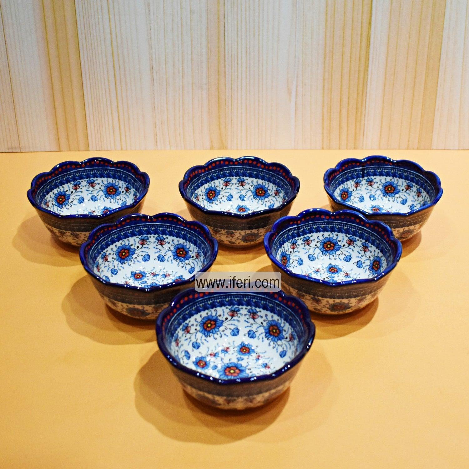 6 Pcs Exclusive Ceramic Firni Bowl/ Halim bowl Set SG0249 Price in Bangladesh - iferi.com
