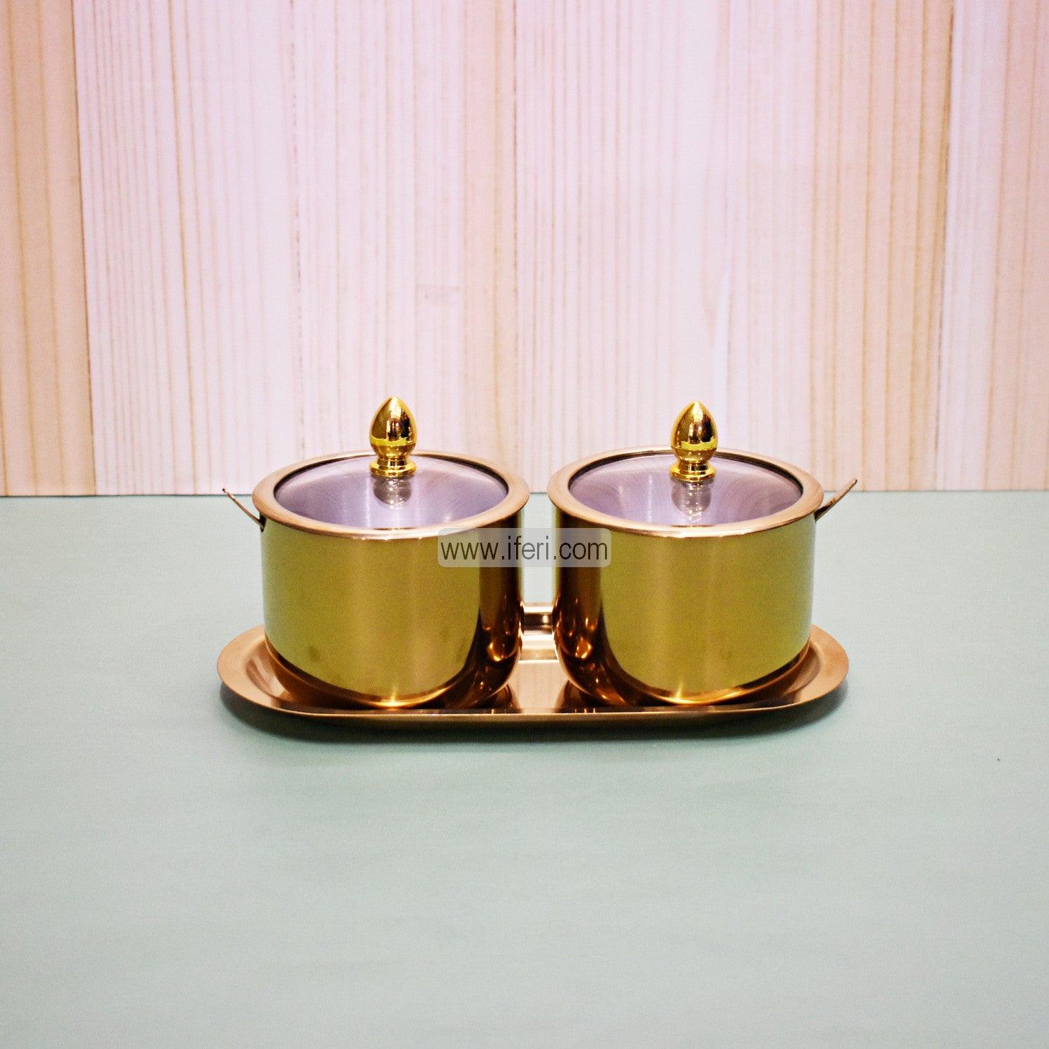 2 Pcs Stainless Steel Spice Jar with Tray FH0778 Price in Bangladesh - iferi.com