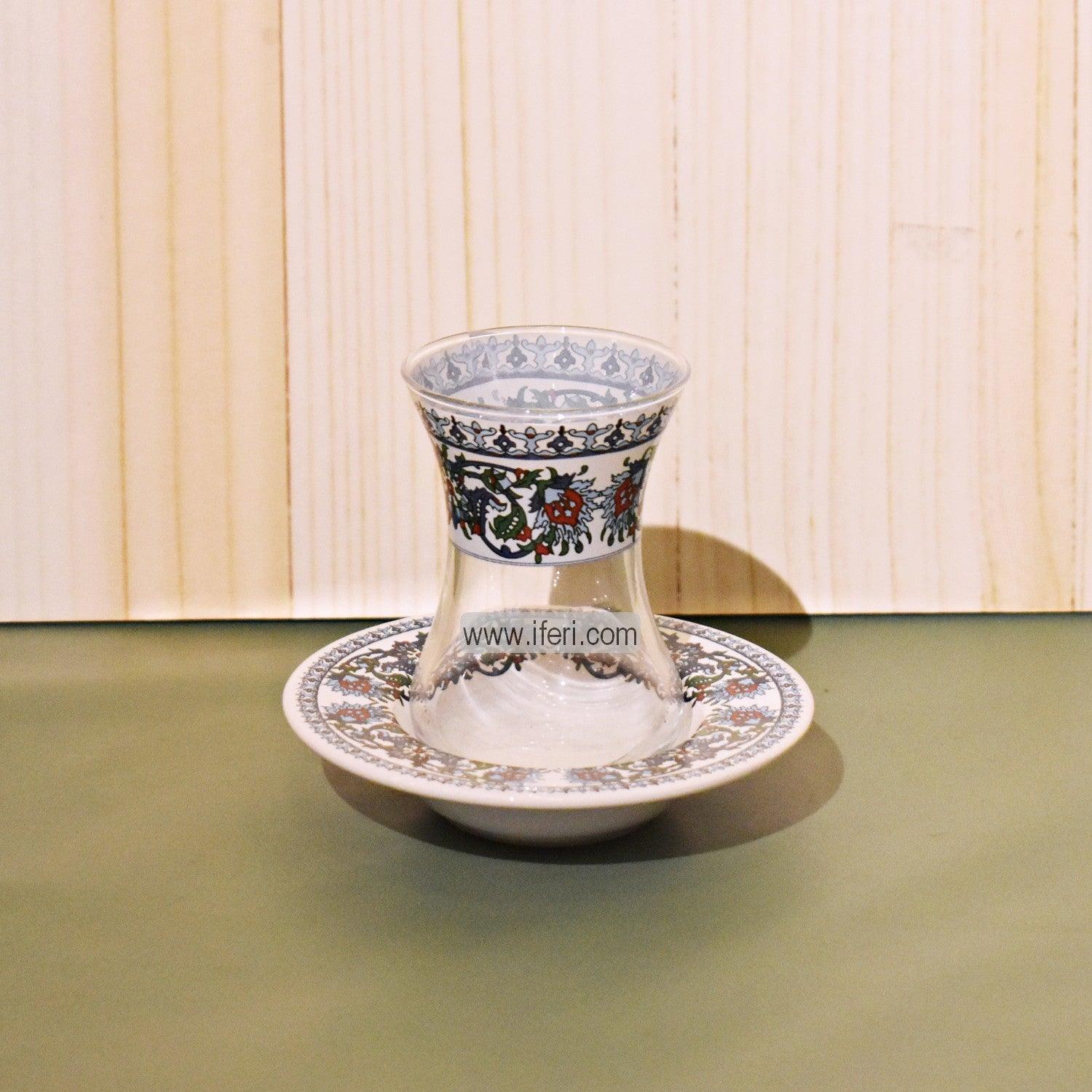 12 Pcs Exclusive Glass Turkish Tea Cup & Saucer Set GA2024 Price in Bangladesh - iferi.com
