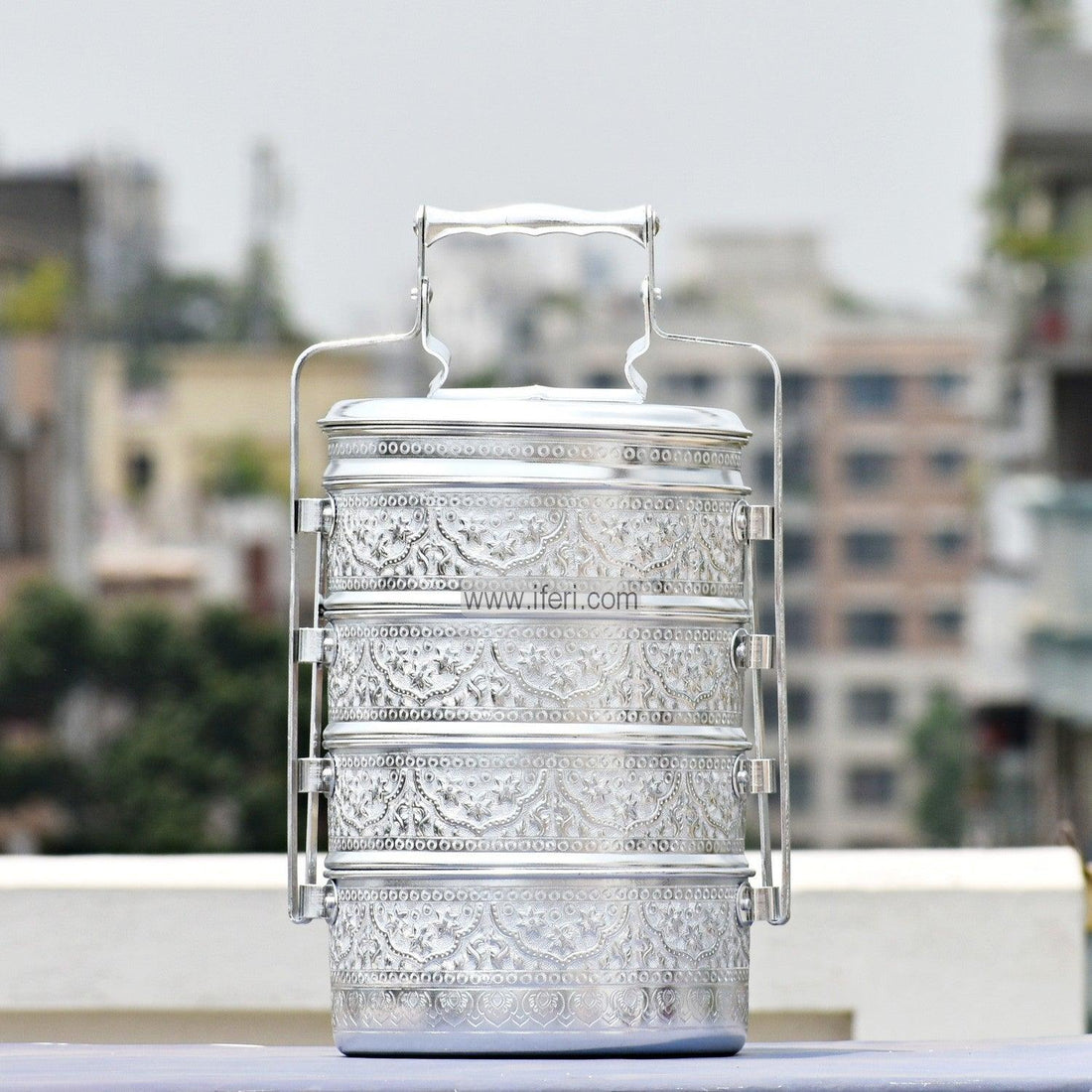 5 Tier Vintage Aluminium Tiffin Food Carrier UT1120 Price in Bangladesh - iferi.com