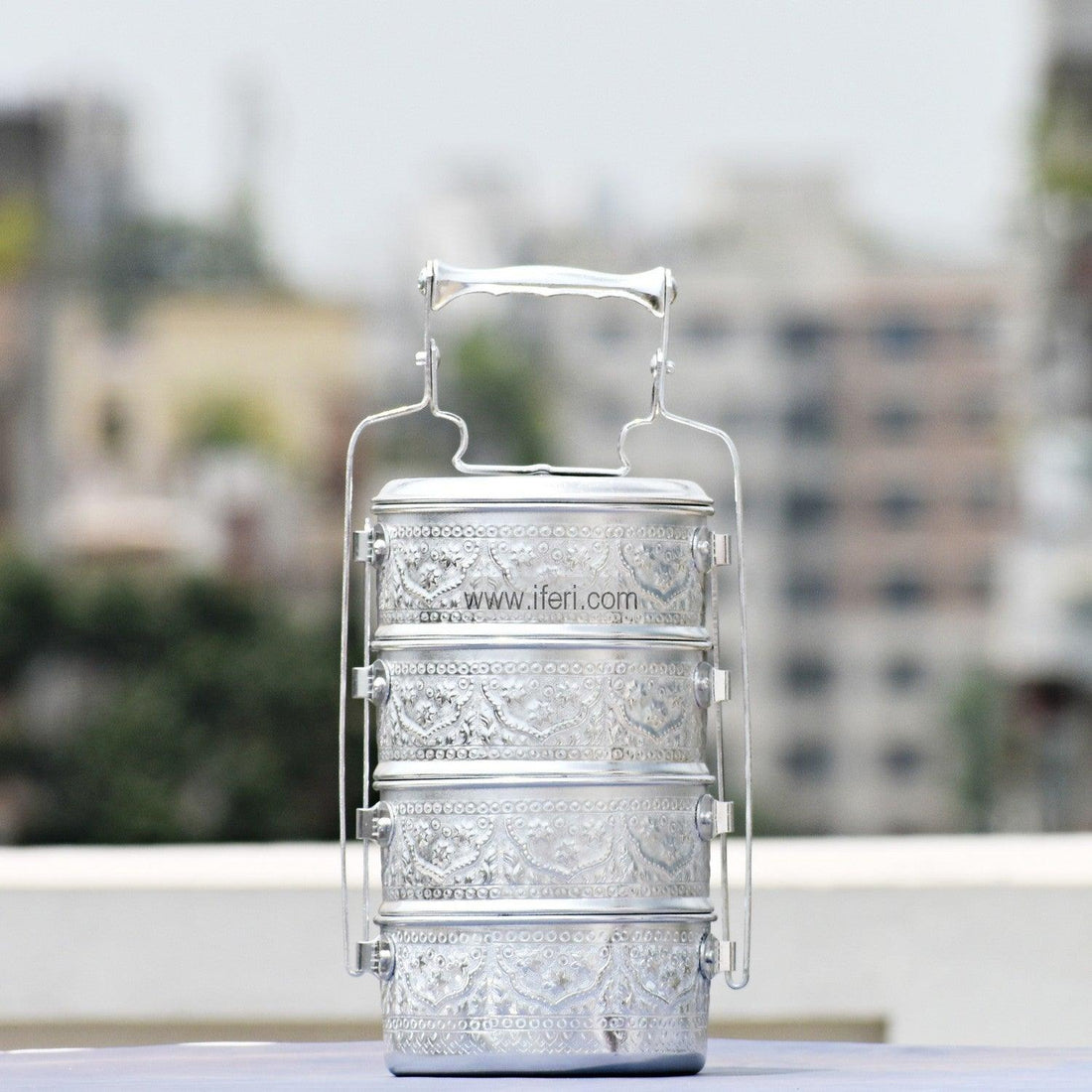 4 Tier Vintage Aluminium Tiffin Food Carrier UT1123 Price in Bangladesh - iferi.com