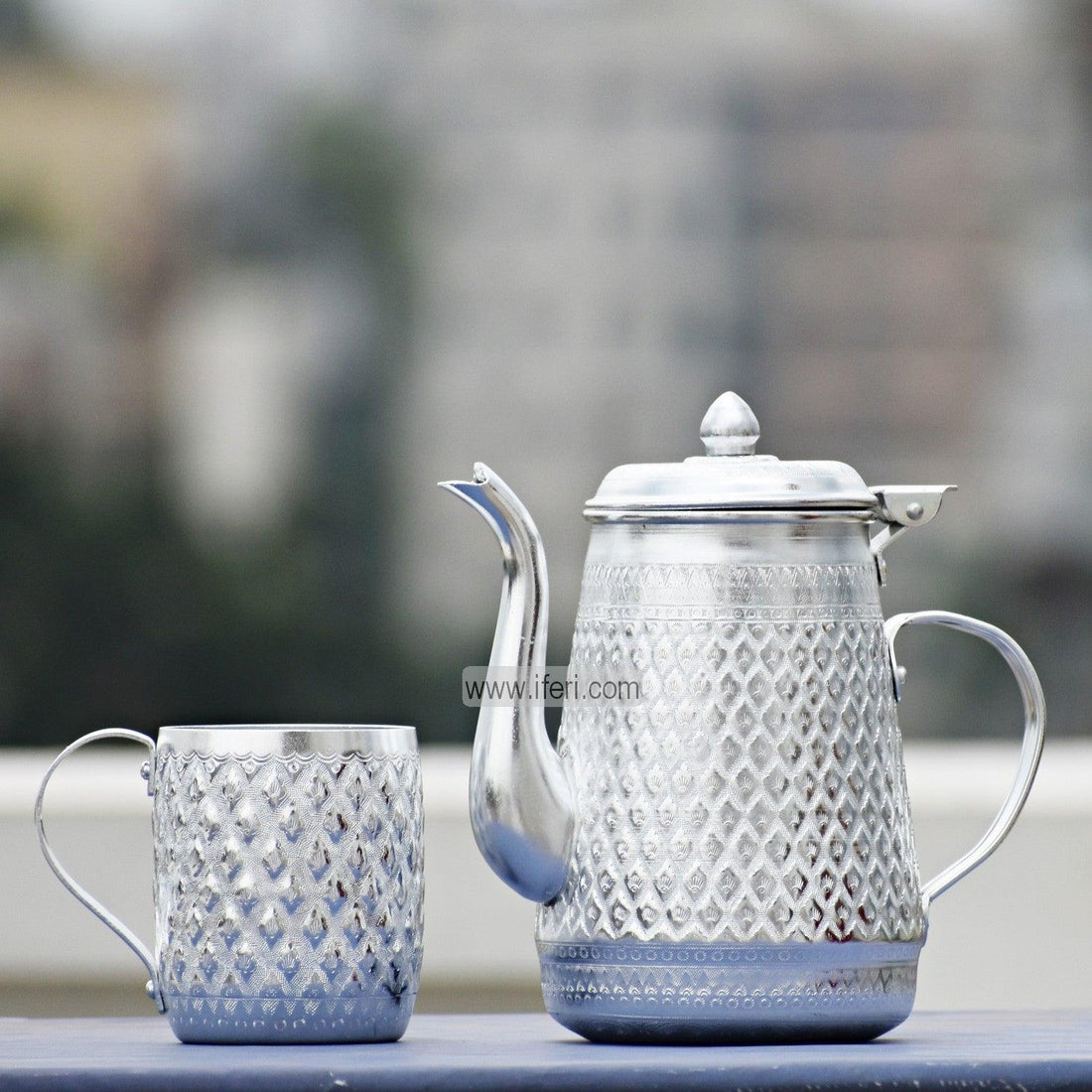 7 Pcs Vintage Aluminium Water Jug & Mug Set UT1152 Price in Bangladesh - iferi.com