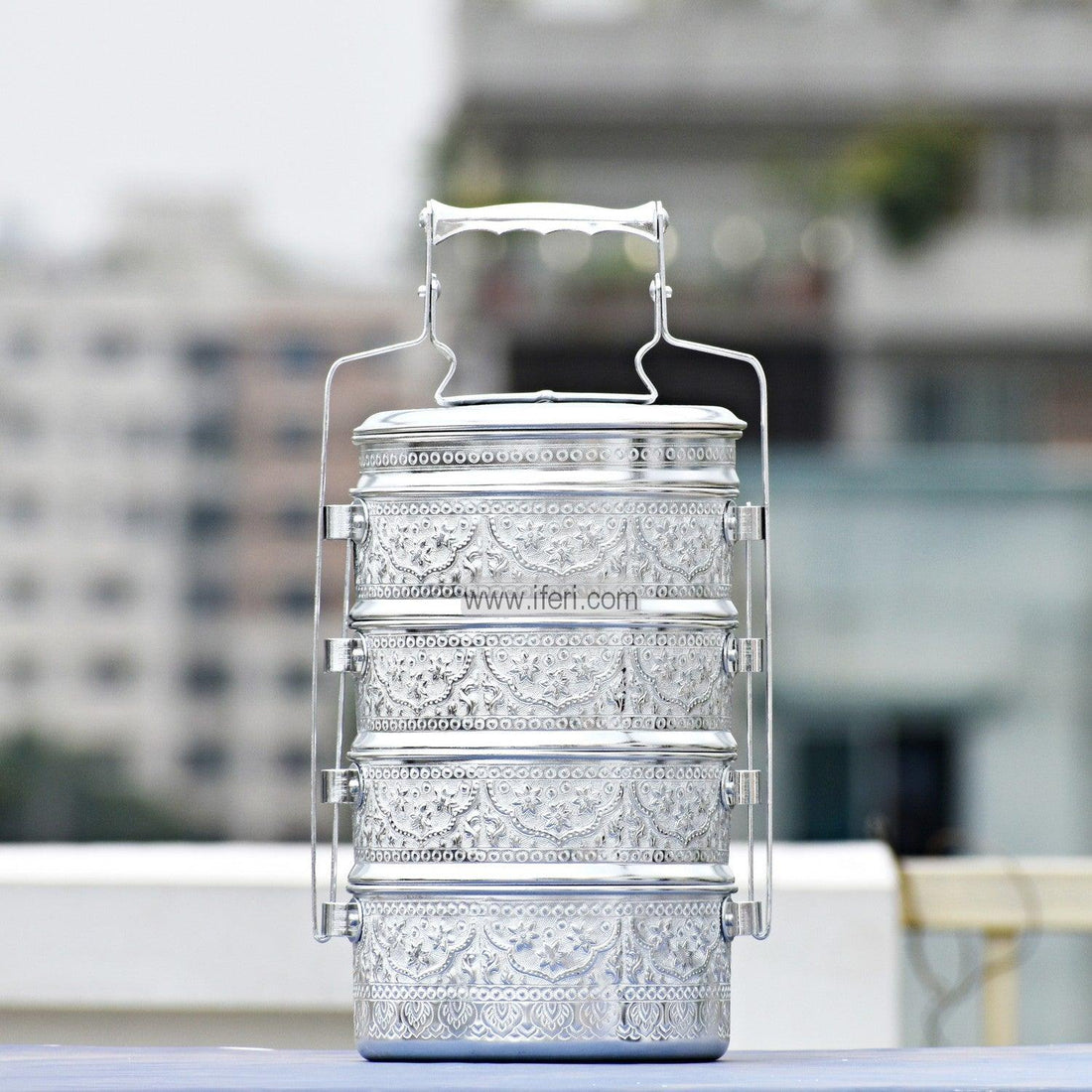 5 Tier Vintage Aluminium Tiffin Food Carrier UT1119 Price in Bangladesh - iferi.com