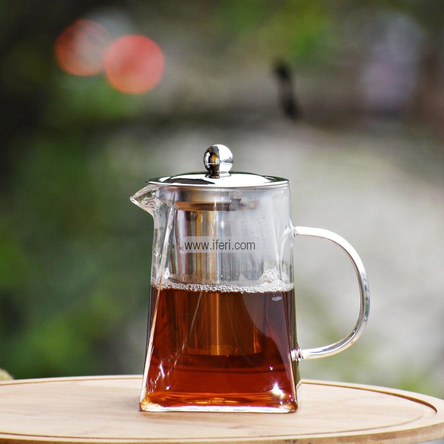 5 Inch Tempered Glass Tea Pot with Infuser EB6065 Price in Bangladesh - iferi.com