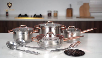 8 Pcs Stainless Steel Cookware Set with Lid KV-6636 Price in Bangladesh - iferi.com