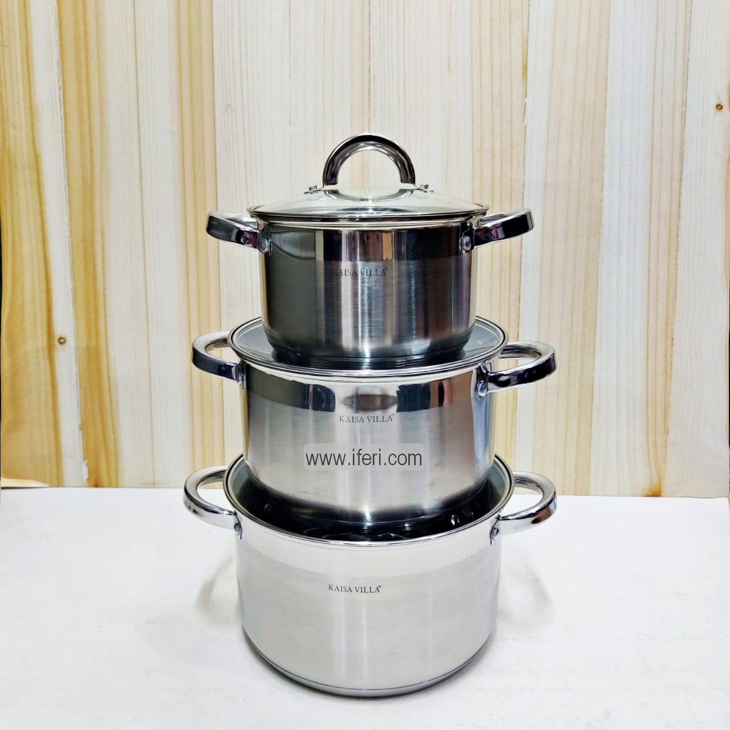 6 Pcs Stainless Steel Cookware Set With Lid KV-2241 Price in Bangladesh - iferi.com