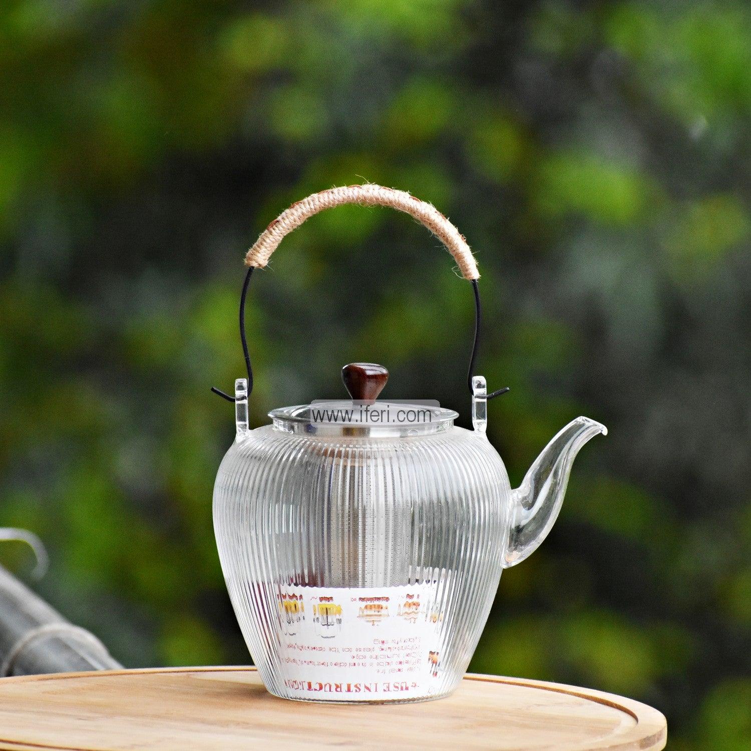 5 Inch Tempered Glass Tea Pot with Infuser RY0142 Price in Bangladesh - iferi.com