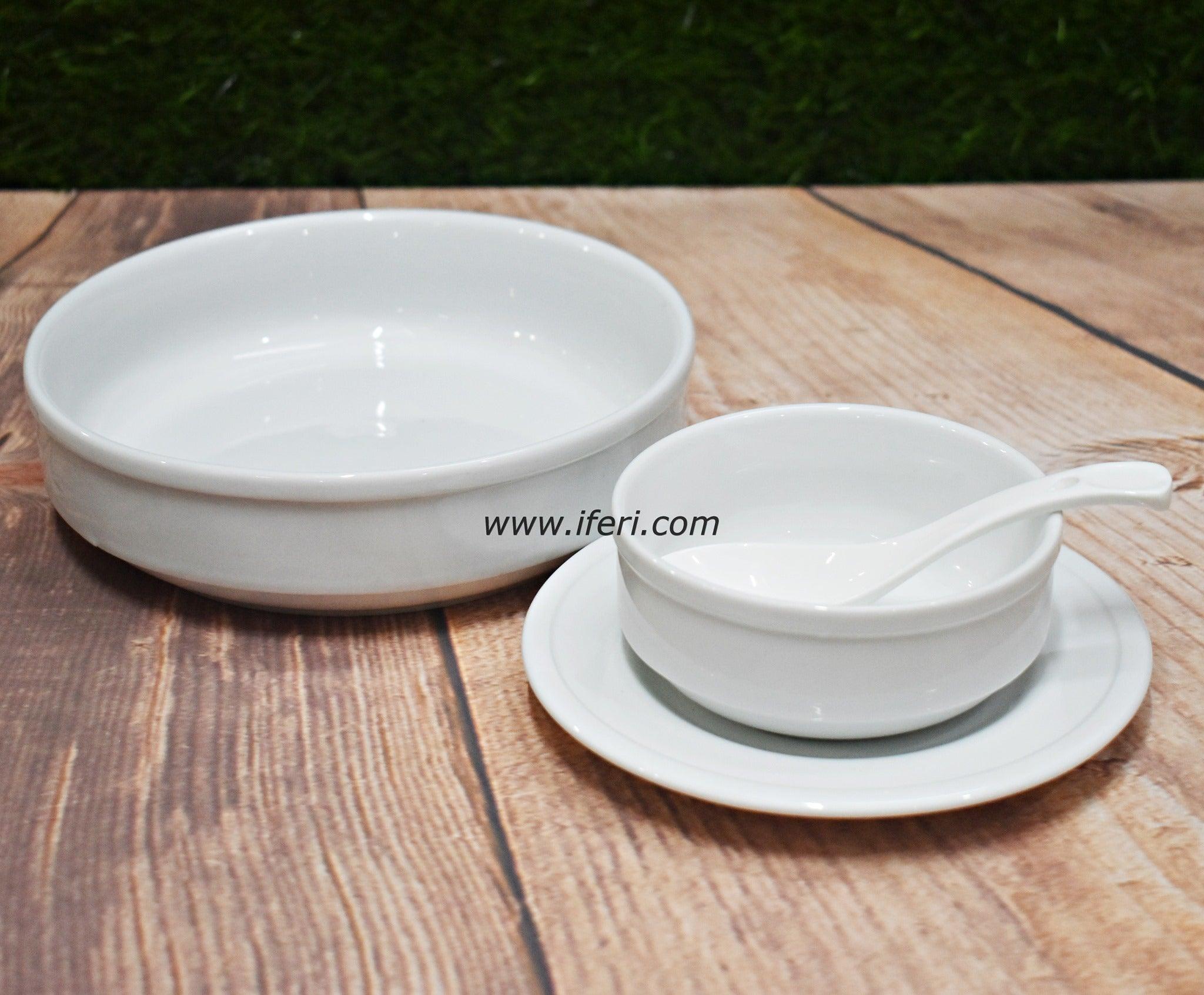 19 pcs White Ceramic Soup Set SN48574 Price in Bangladesh - iferi.com