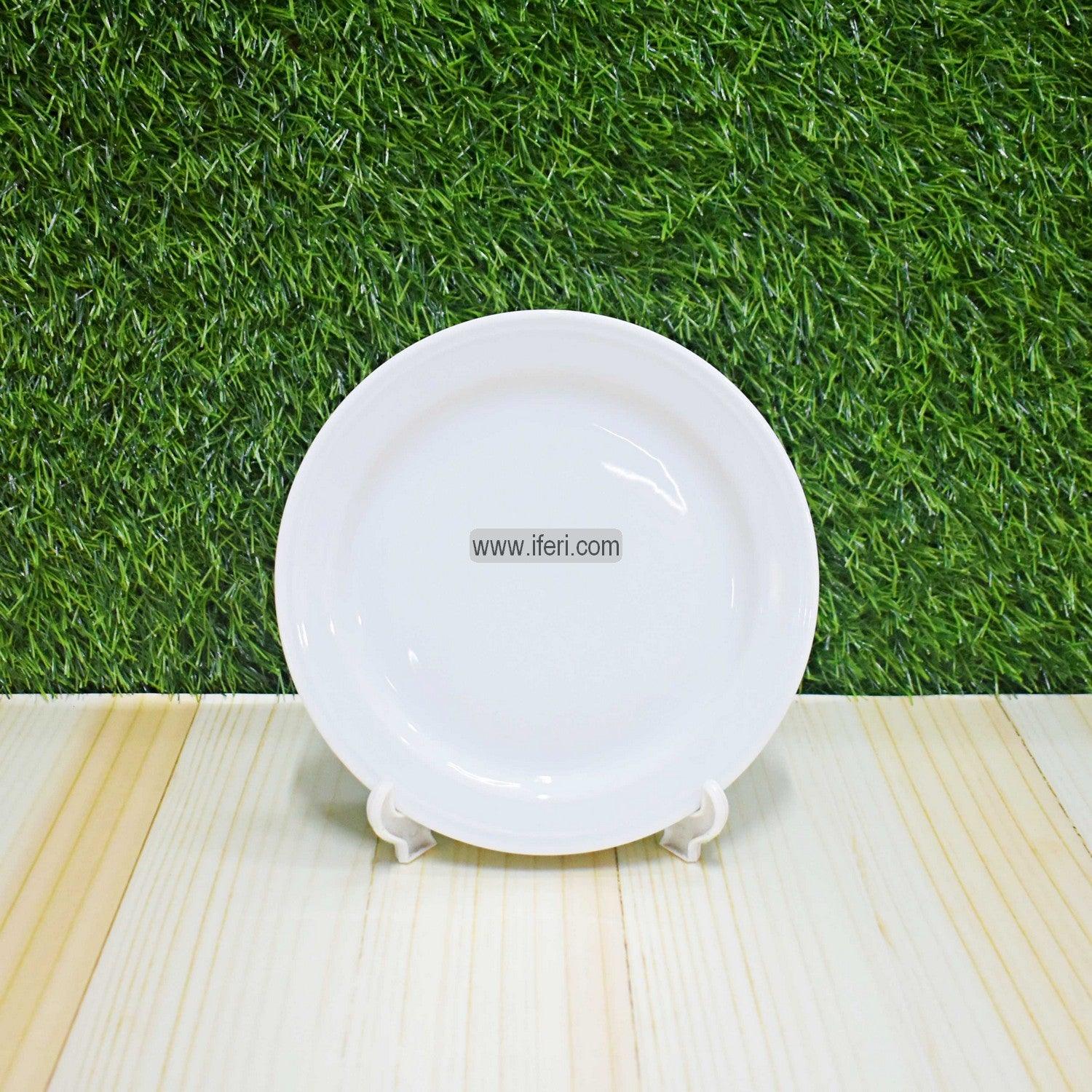 8 inch 6 pcs White Ceramic Half Plate SN0660 Price in Bangladesh - iferi.com