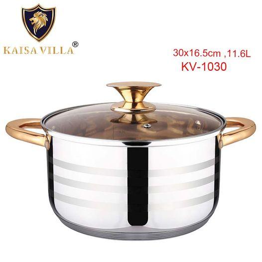 30cm Kaisa Villa Stainless Steel Cookware with Lid KV-1030 Price in Bangladesh - iferi.com