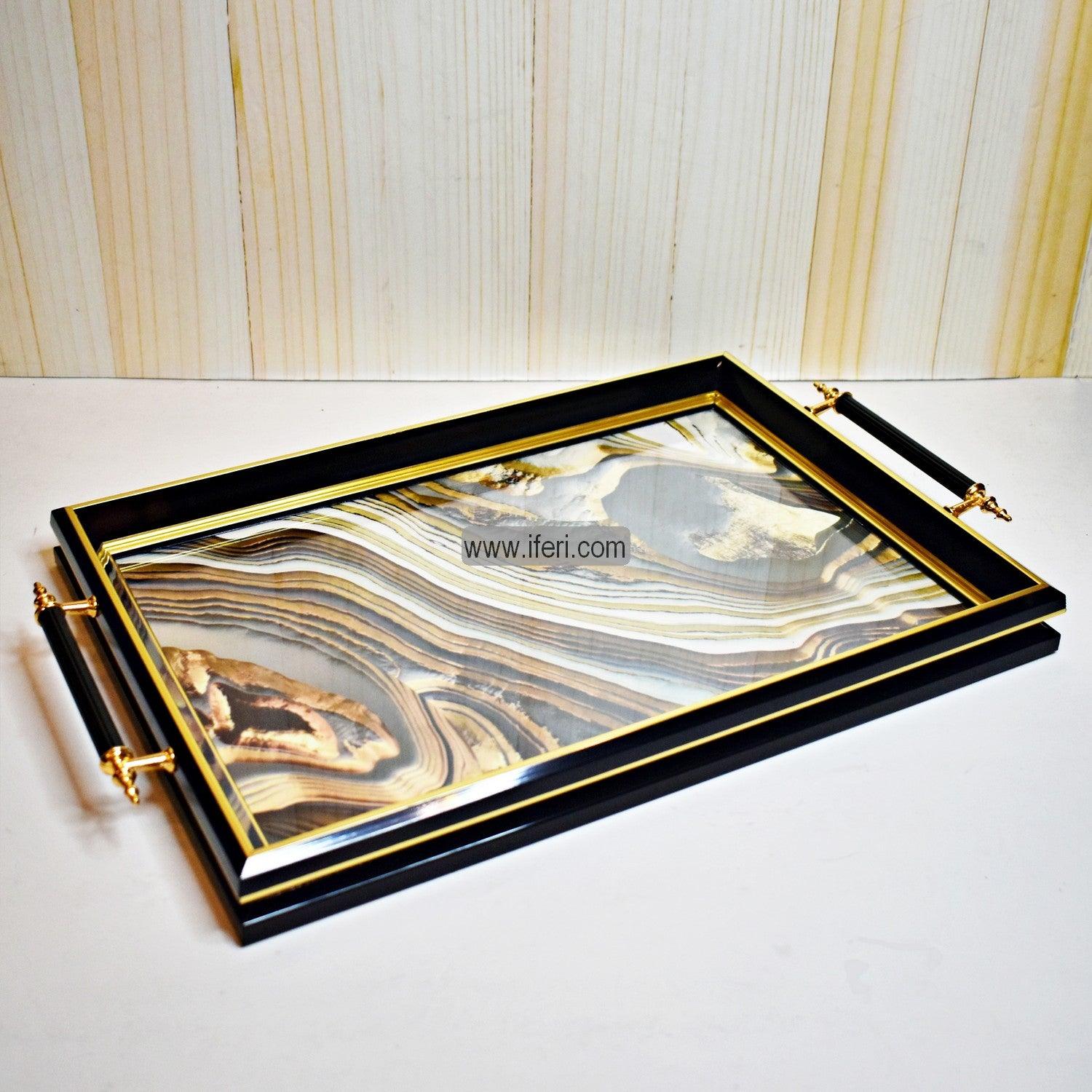 17 Inch Glass & Fiber Exclusive Turkish Serving Tray 