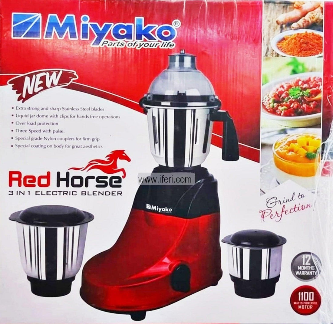 Miyako 1100W Red Horse 3 in 1 Electric Blender AZM97Miyako 1100W Red Horse 3 in 1 Electric Blender
