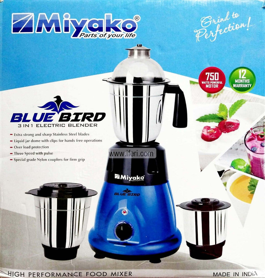 Miyako 750W Blue Bird Blender AZM2196Miyako 750W Blue Bird Blender AZM2196