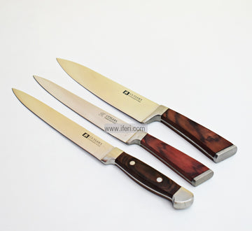 3 pcs Wooden Handle Kitchen Knife TG0935