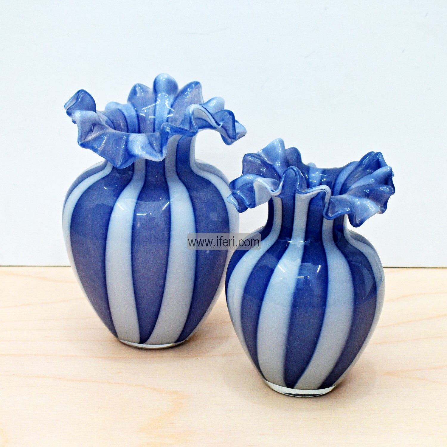 2 Pcs Glass Decorative Flower Vase FT1366