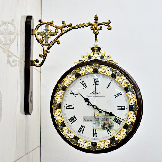 Luxury Double-Sided Retro Station Wall Clock / Living Room Clock RY1334
