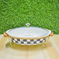 13 Inch Oval Exclusive Casserole Dish Food Warmer Set FT10302